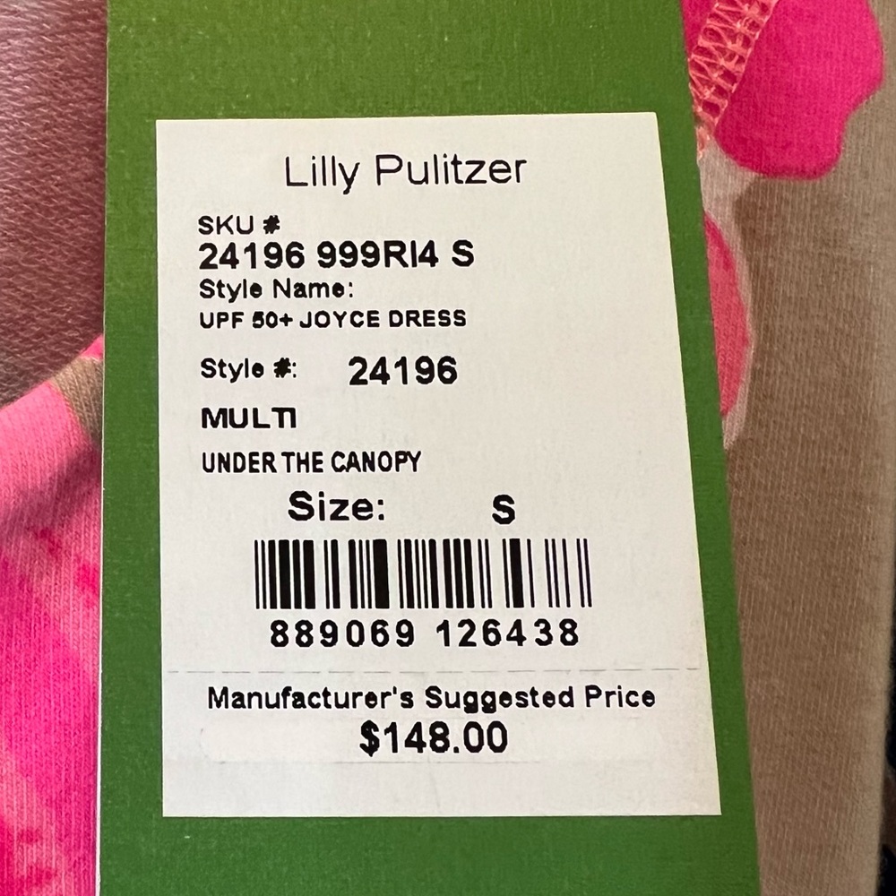 🆕NWT🌴🌸LILLY PULITZER 🌸🌴•Joyce Dress Under the Canopy Print. SIZE SMALL - Picture 14 of 16